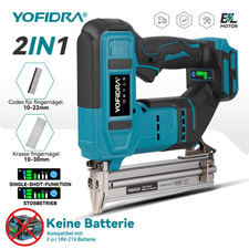  2-in-1 Akku Nagler Klammer-Nagelpistole Elektro Tacker Holz Für Makita 18V