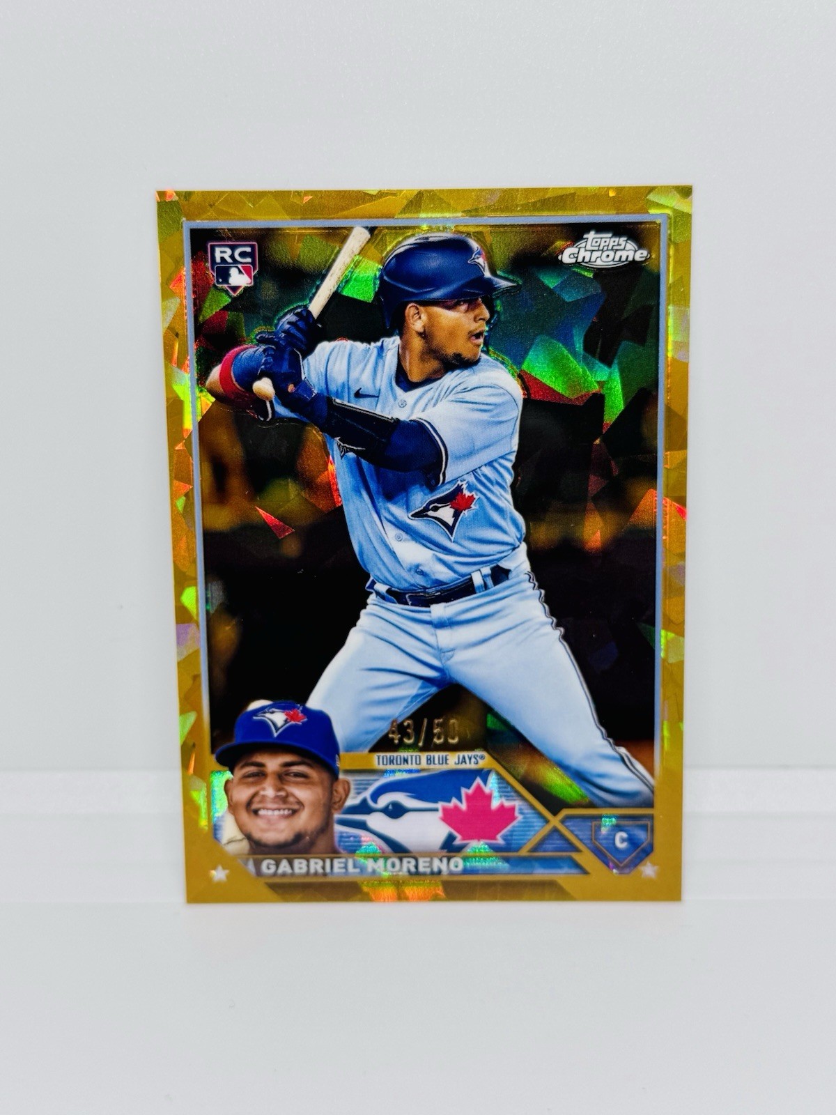 2023 Topps Chrome Sapphire Edition GABRIEL MORENO Rookie Gold /50 Toronto RC