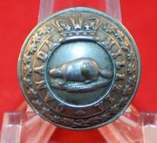 Pre WW1, Canada Militia Uniform Button - White metal