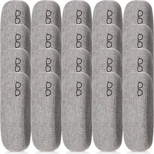 Kanayu 20 Pcs Hard Shell Glasses Case Bulk Linen Fabrics Protective 20 Grey