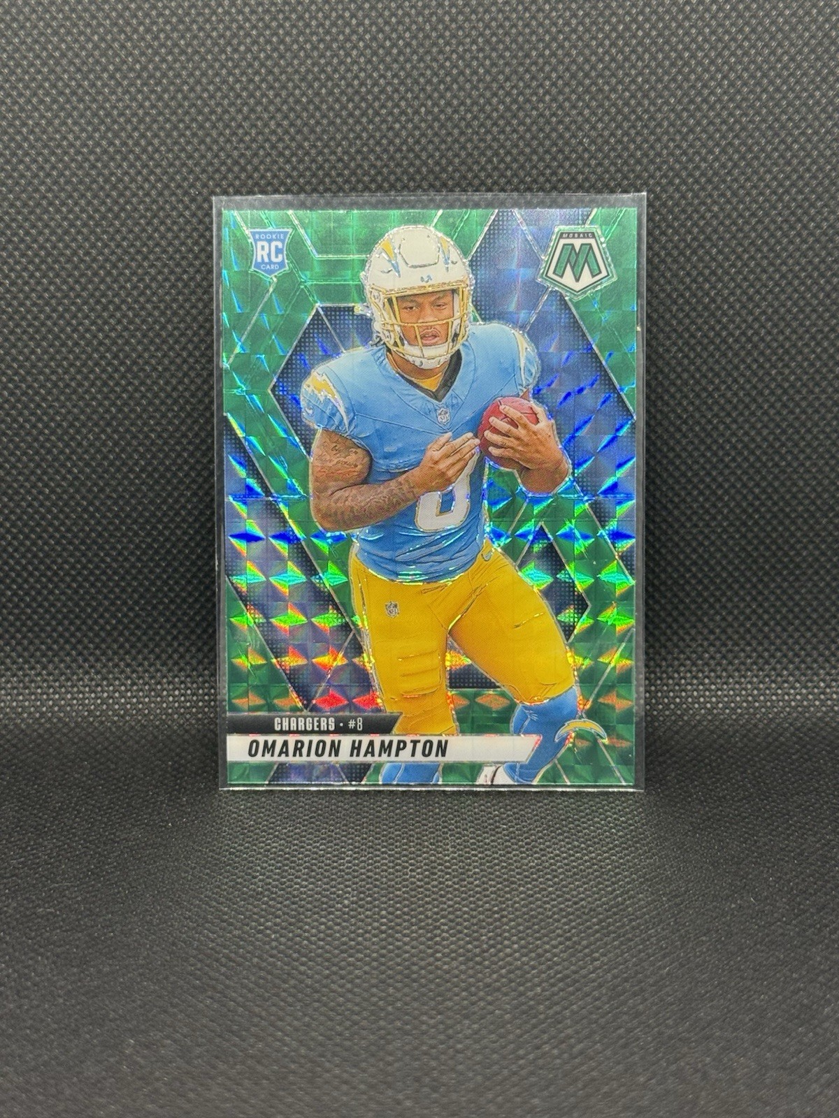 2025 Panini Mosaic - Omarion Hampton #335 Green Mosaic (RC)