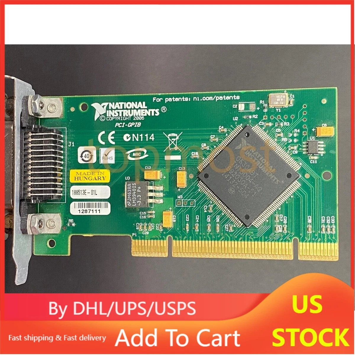 Carte Interface National Instruments NI PCIe-GPIB Pour PCI Express - Occasion Testée