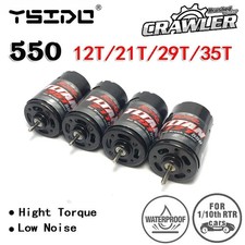 550 Brushed Motor Waterproof 12T 21T 29T 35T for 1:10 RC Crawler Axial SCX10 AXI