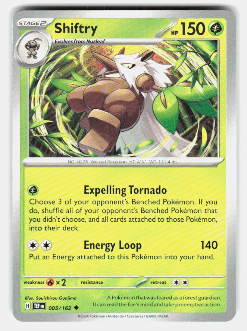 Pokemon TCG Shiftry Temporal Forces 005/162 Uncommon NM