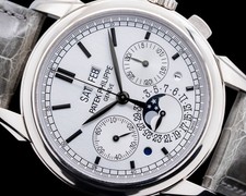 Patek Philippe 5270G-001 Perpetual Calendar Chronograph 18K WG Silver Dial 5