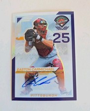 2025 Panini Prospect Edition Ticket Signatures Easton Carmichael PURPLE /125