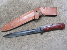 Czech VZ Bayonet Fighting Knife w/ Scabbard Bakelite Grips