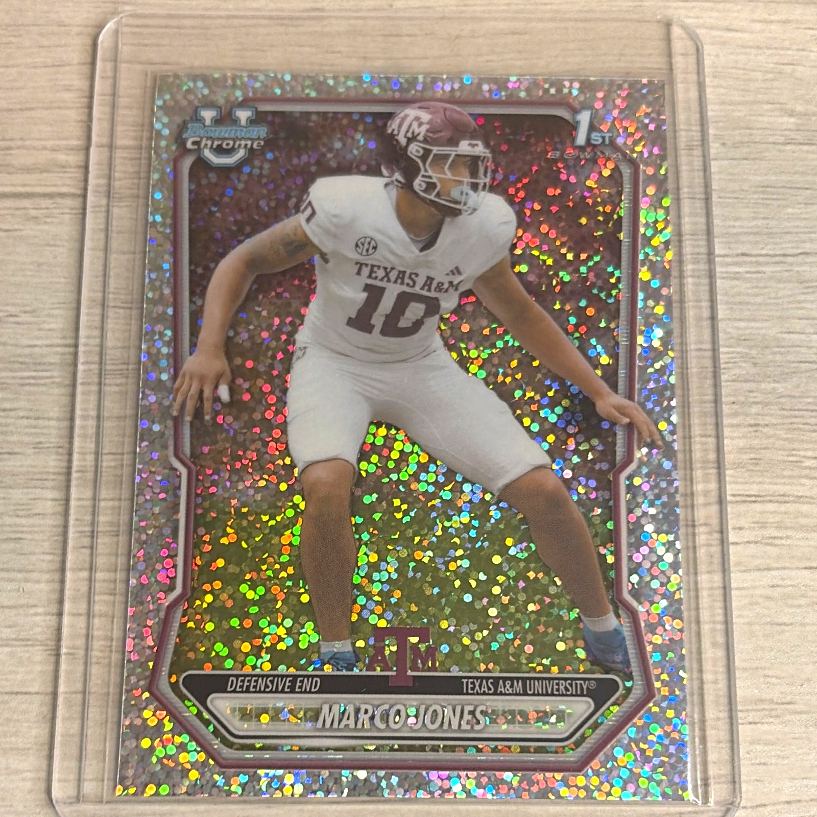 Topps 2026Bowman Speckle Chrome University Marco Jones 1st Edition RC #BCP-160
