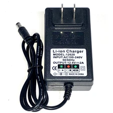 12.6V 2000mAh 2A Li-Ion Battery Charger -For 11.1V Lithium Ion Cell Battery Pack