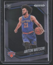 2024-25 Panini Prizm Black #238 Anton Watson New York Knicks