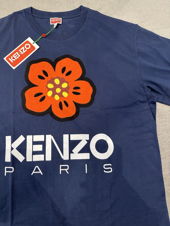 KENZO Boke Flower Classic T-shirt homme bleu marine coton manches courtes XXL - Photo 2/4