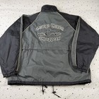 Orange County Choppers Windbreaker Men's XL Black Full Zip Jacket Biker Grunge