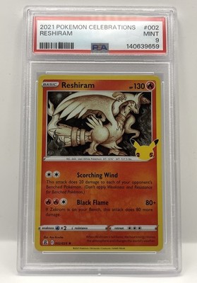 PSA 9 Reshiram 002/025 Celebrations 25th Anniversary Mint 🔥 | eBay