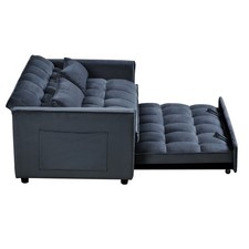 3 in 1 Convertible Sleeper Sofa Bed Pull Out Couch Bed Adjustable Backrest