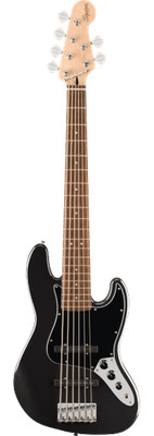 Fender Squier Affinity Series Jazz Bass VI Electric Bass Guitar,  Black Metallic