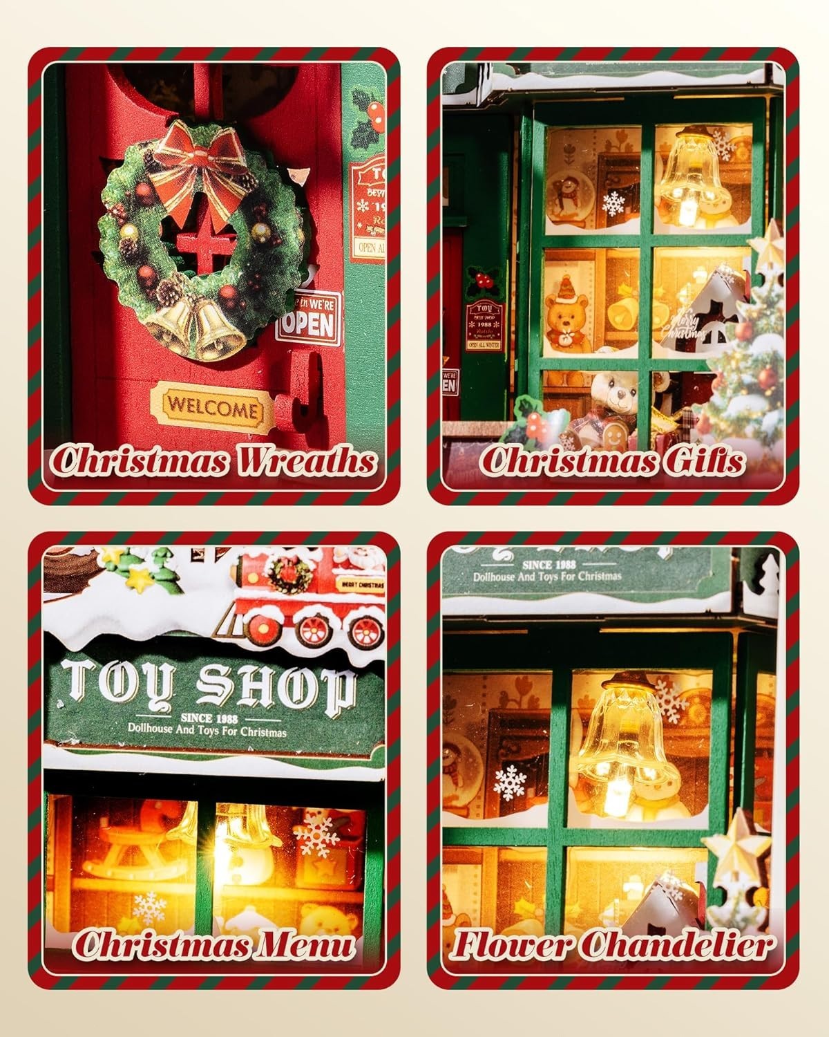 Rolife Santa's Toy Shop Picture frame puzzle 122PCS Christmas Child Gift