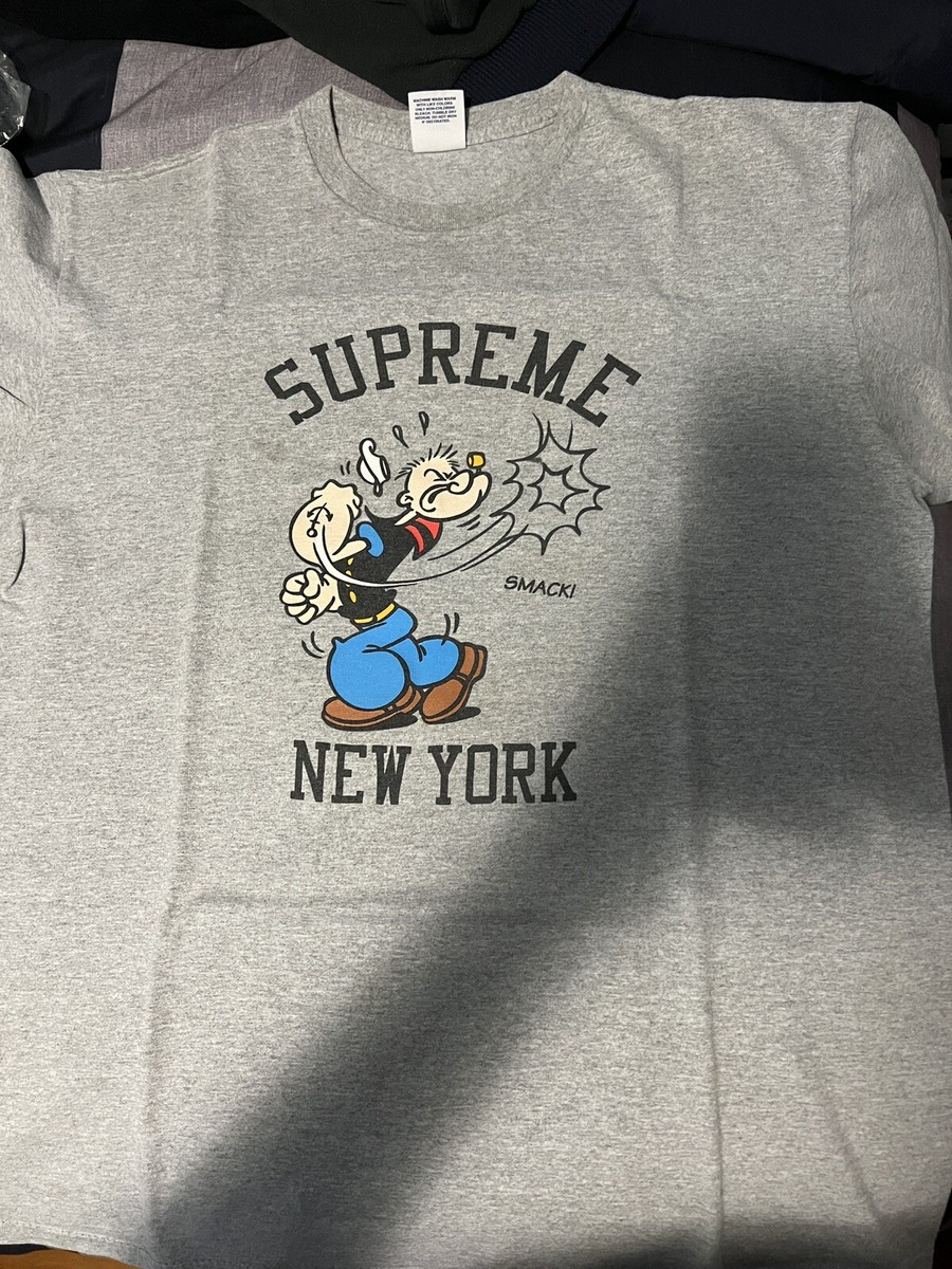 🔥Supreme x Popeye Tee | Grey | Large | FW10 | Preowned🔥 | eBay