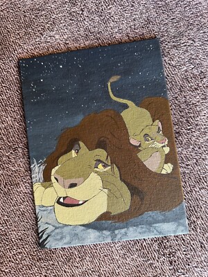 acrylic paintings on canvas handpainted. Lion king. Simba And Mufasa