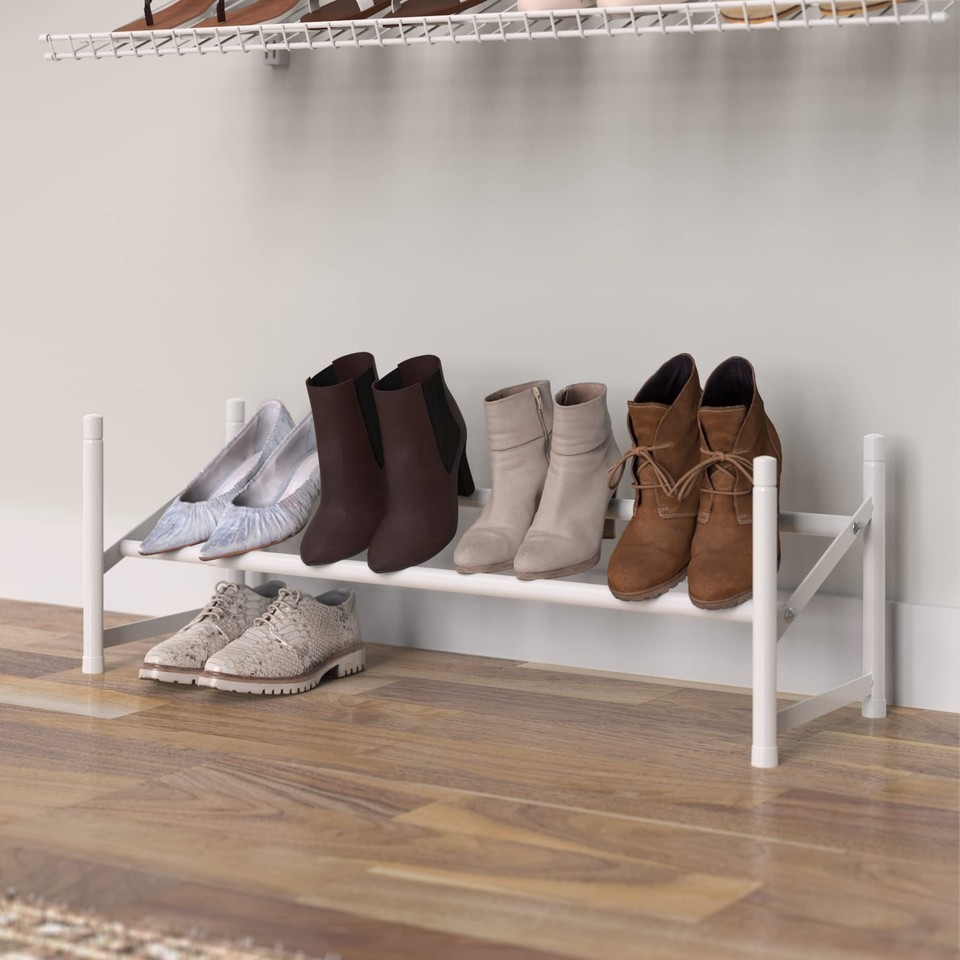 8111 Stack and Expand Shoe Rack, White eBay