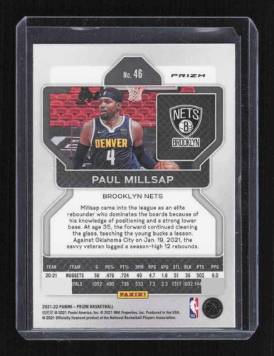 2021-22 Panini Prizm Paul Millsap 75th Anniversary Blue Prizm SP | eBay