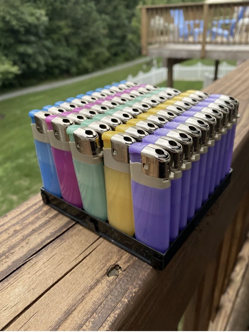 50 Disposable Lighter Display Push lighter Different Colors