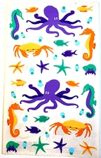 Sea Creatures 2 Sheets 1991 Mrs Grossman Stickers Octopus Crab  Seahorse