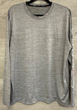 SPYDER Long Sleeve Active Shirt Men's Medium Grey Swim Tech Rash Guard Swim Top