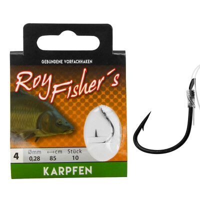 Roy Fishers Gebundene Vorfachhaken Karpfen Angelhaken Friedfisch Angeln