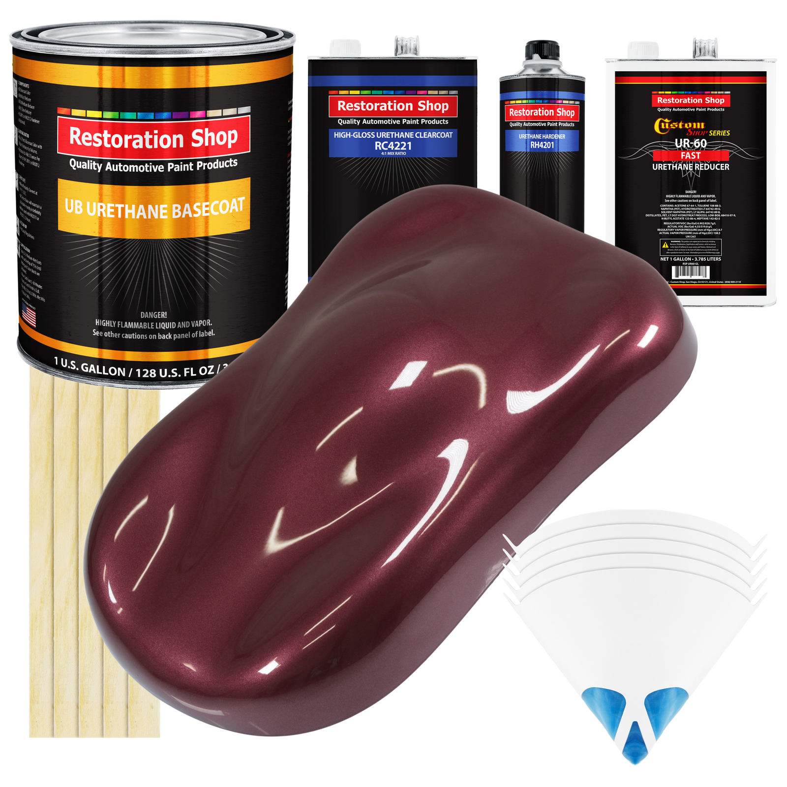 Vintage Burgundy Metallic Gallon Kit URETHANE BASECOAT Car Auto Paint FAST Kit