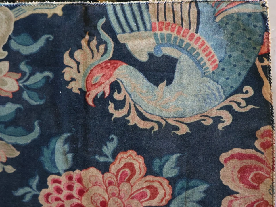 NEW SAMPLE GP&J Baker California Velvet Remnant 17"X12" CHARCOAL MULTI BP10854-1 - Image 4 of 4