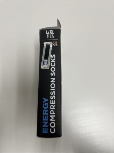 Copper Fit Energy Knee High Compression Socks Size L/XL -Black (damaged box) - Picture 3 of 5