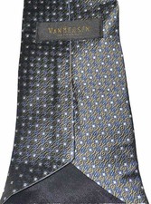 Vintage VanHeusen Men’s Tie 💯 Silk Made In USA 3.75” Wide Blue 1990’s Necktie