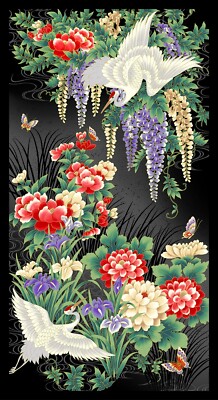 Tsuru Ditzy Flowers w/Metallic Asian Themed 44