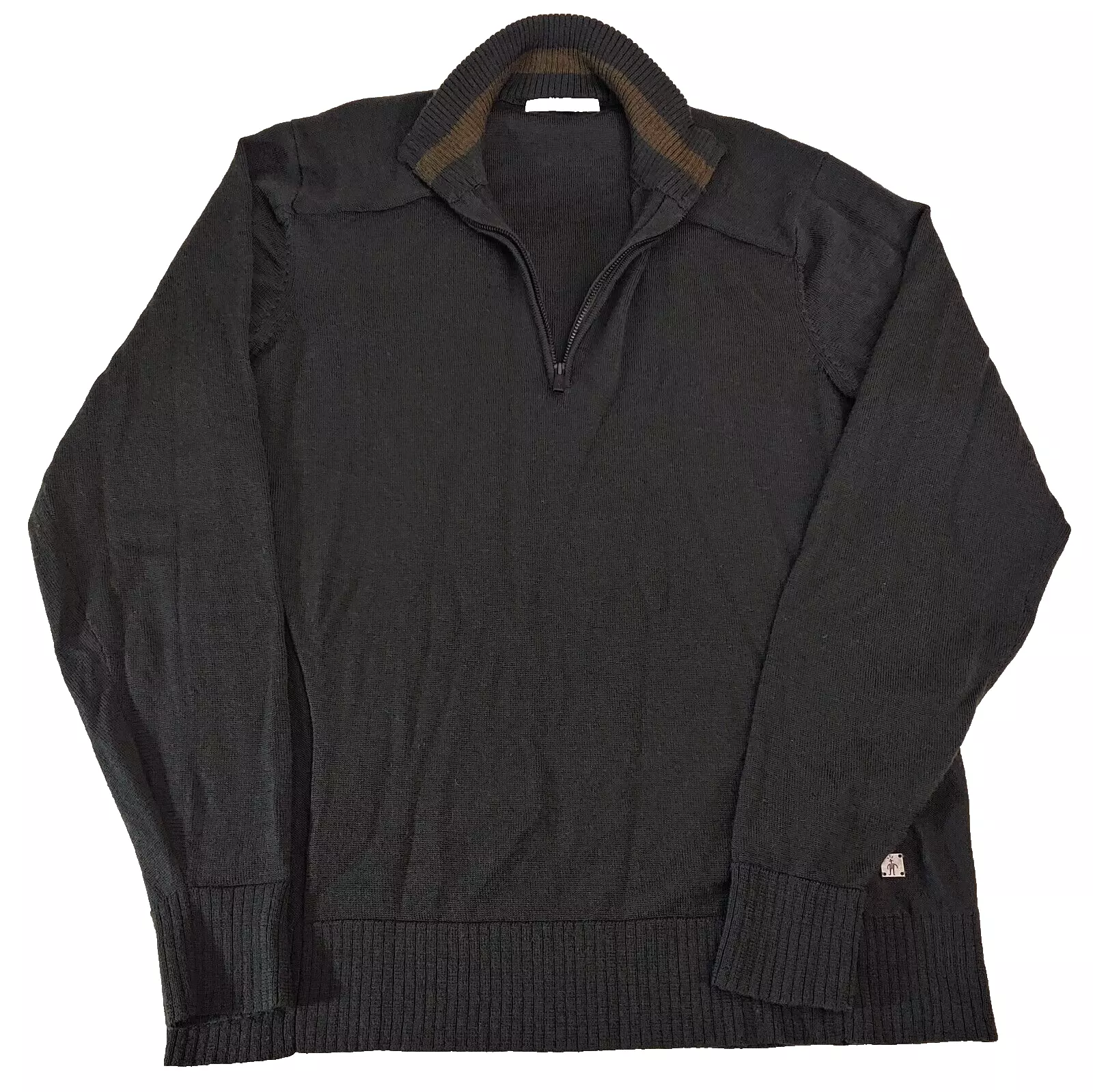 smartwool 1/4 zip pullover dark olive 100% merino wool sweater