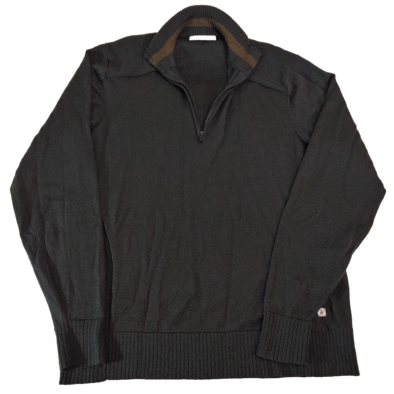 smartwool 1/4 zip pullover dark olive 100% merino wool sweater