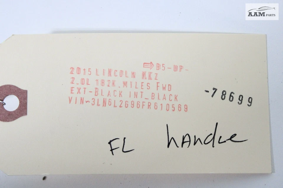 2013-2016 LINCOLN MKZ FRONT LEFT DRIVER SIDE DOOR LATCH HANDLE RELEASE CABLE OEM Foto 4 de 4