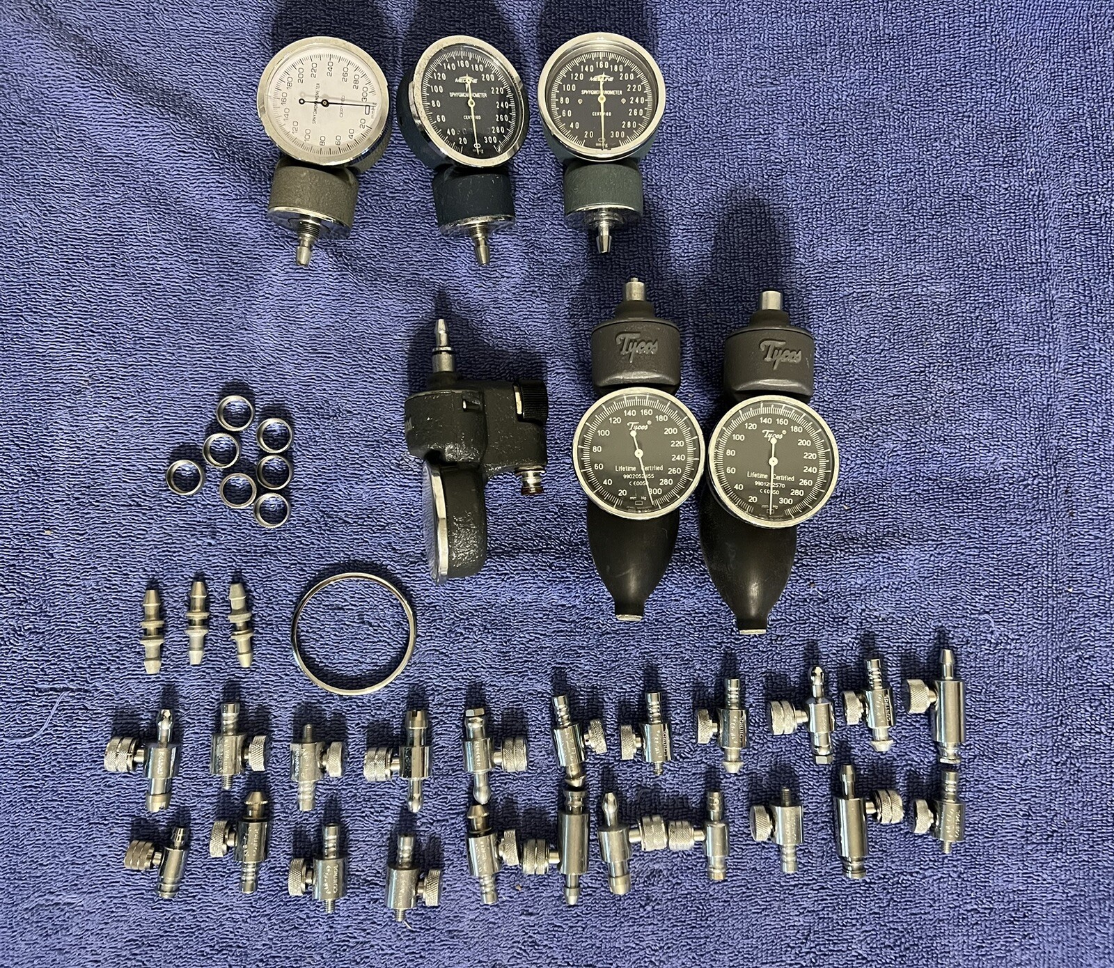 Lot Of Manual Blood Pressure Cuff Gauge Aneroid Medline Tycos Parts