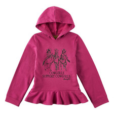Wrangler  Children's Cowgirls Support Cowgirls Dark Pink Hoodie 112321689