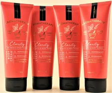QTY 4 - Bath & Body Works CLARITY ( Peppermint Rosemary ) Body Cream Lotion 8oz