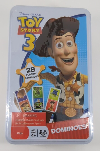 Spin Master Games CGI Dom Toy Story 4 Domino Set | 28 Steine, Zinn-Box, Für 2–4 Spieler Ab 5 Jahren