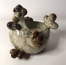 Vintage Ceramic Chicken Tea Light Candle Holder Rooster - Dated 1989