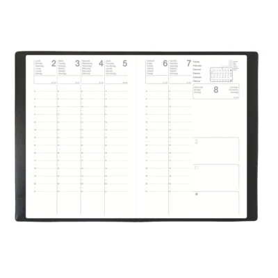 Exdi Olympe 1 Agenda Semainier civil 2027 Noir, 16x24cm Neuf - Photo 1/2