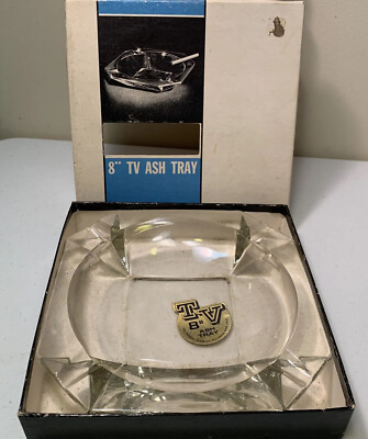 The Federal Glass Company 8  Tv Ashtray Made In USA Columbus Ohio