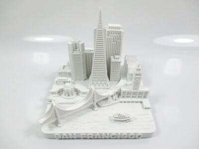 San Francisco Poly Modell USA Golden Gate Bridge Pyramid Ferry Building  (wh)