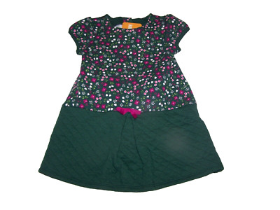 NWT Gymboree Girls Dress Size 3T Short Sleeve Green Floral Design with ...
