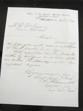 CIVIL WAR CONFEDERATE LEE'S ARMY PAROLE LETTER RICHMOND APRIL 1865