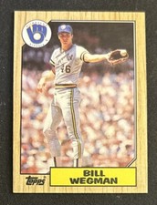 1987 Topps Bill Wegman Baseball Card #179 Brewers Pitcher VG O/C