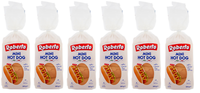6X Roberto Mini Hot Dog Brot,Packung 300G,Jede Packung EnthäLt 8 Hot Dog Buns