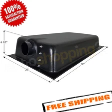 Icon 01606 20"x32"x6.5" Black Holding Tank Center End Drain HT620ED