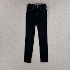 American Eagle Sz 00 Jegging Super Super Stretch Dark Wash Jeans Skinny Modern